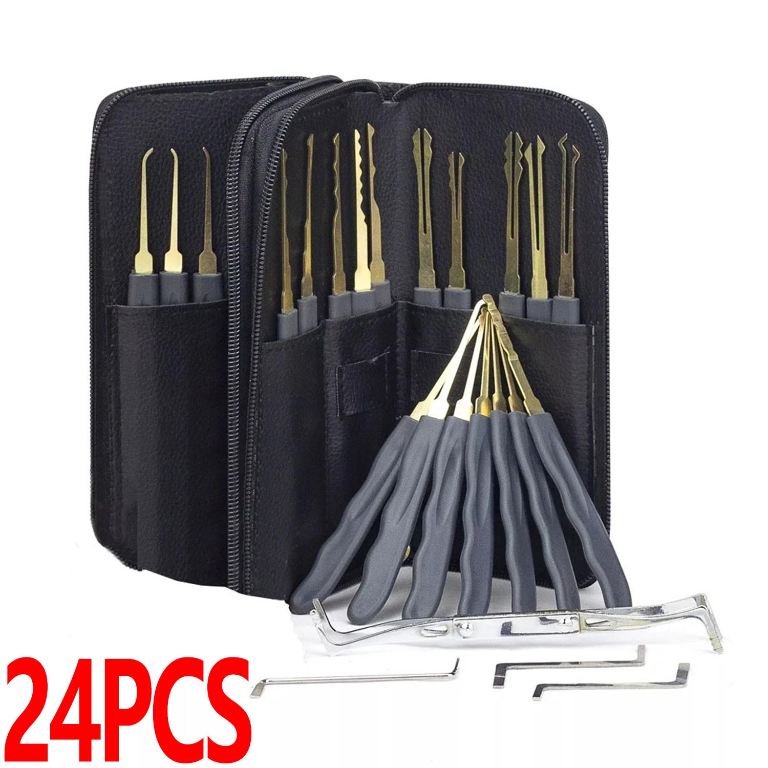 24PCS Universal Car Door Lock Repair Tool Kit Professional Maintenance Case Set