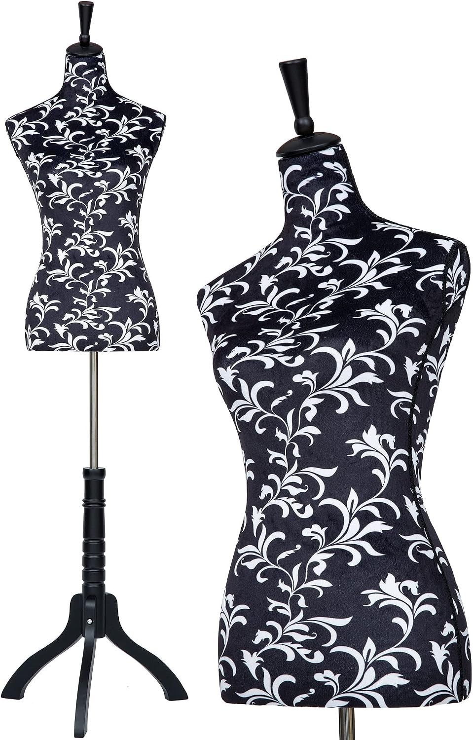 Display Mannequin Torso – Fiberglass, Adjustable Height, Flannelette Cover