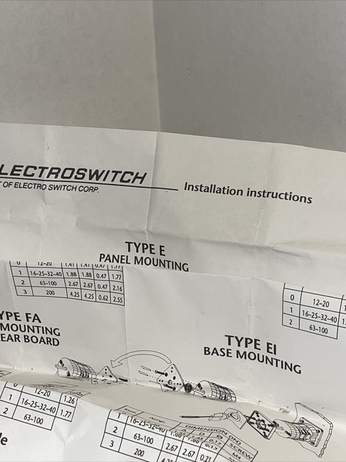 Electroswitch KW20-2551A New Surplus