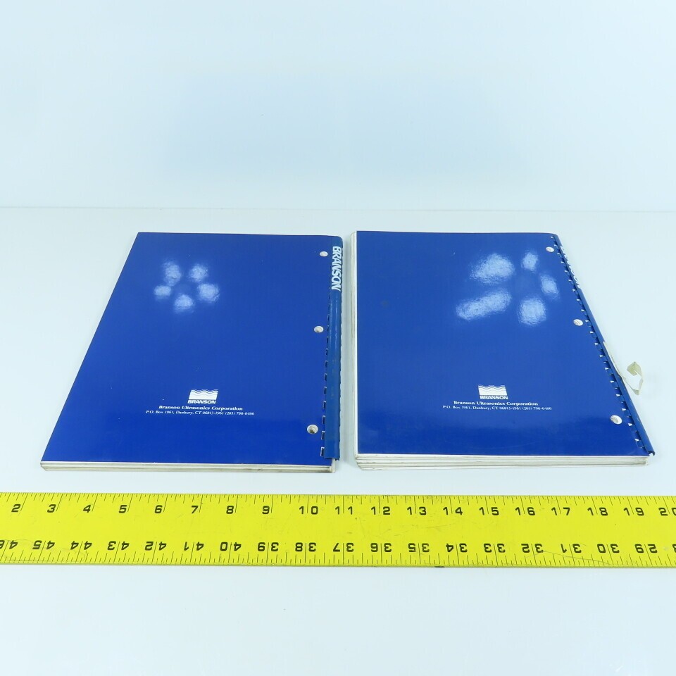Branson Series 8000 Ultrasonic Power Supply Operator Manual & Addendum Lot Of 2