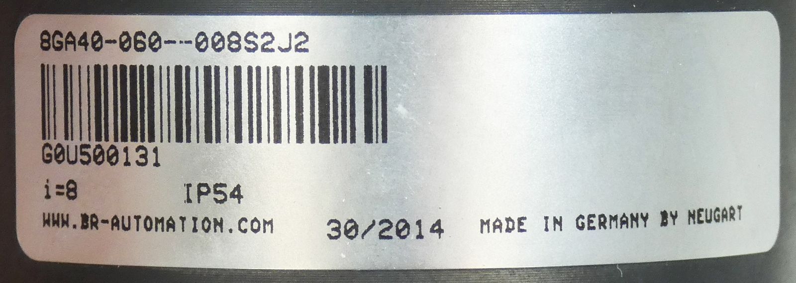 B&R 8JSA22.R0080D200-0 Rev. C0 0.62/0.83Nm 8000rpm + 8GA40-060–008S2J2 -Unused-