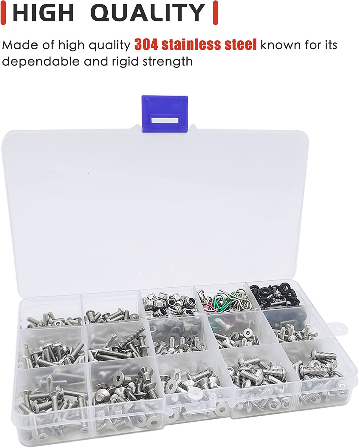 710Pcs Universal RC Screw Kit 304 Stainless Steel Screws Assortment Set Hardware