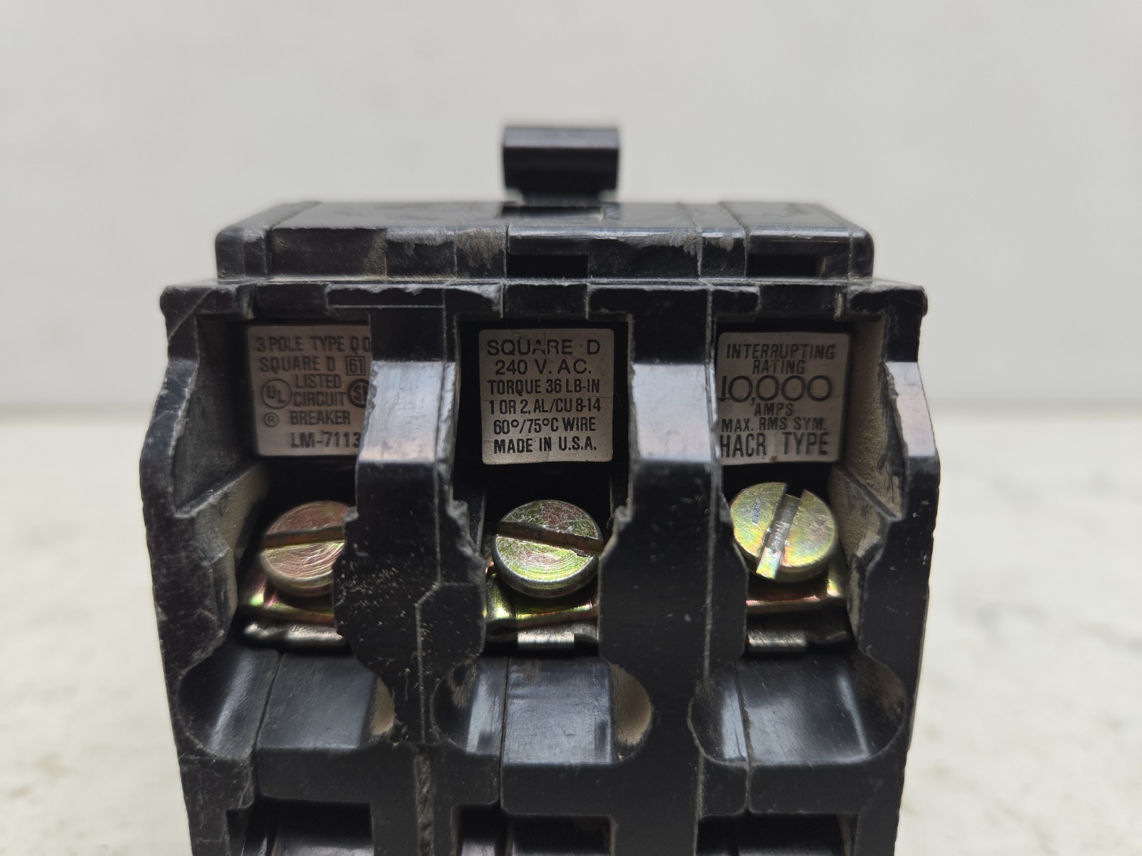 Mixed Lot of 3 Pole Circuit Breakers 100A 60A 30A Square D Ge See Pictures
