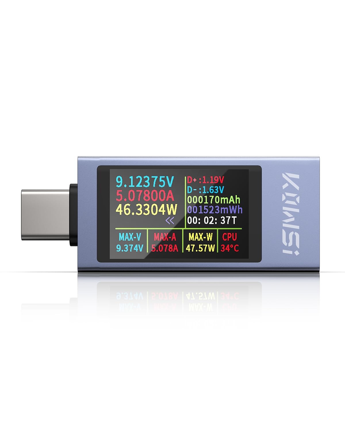 USB C Tester Power Meter 4–30V 0–12A PD Digital Multimeter Voltmeter