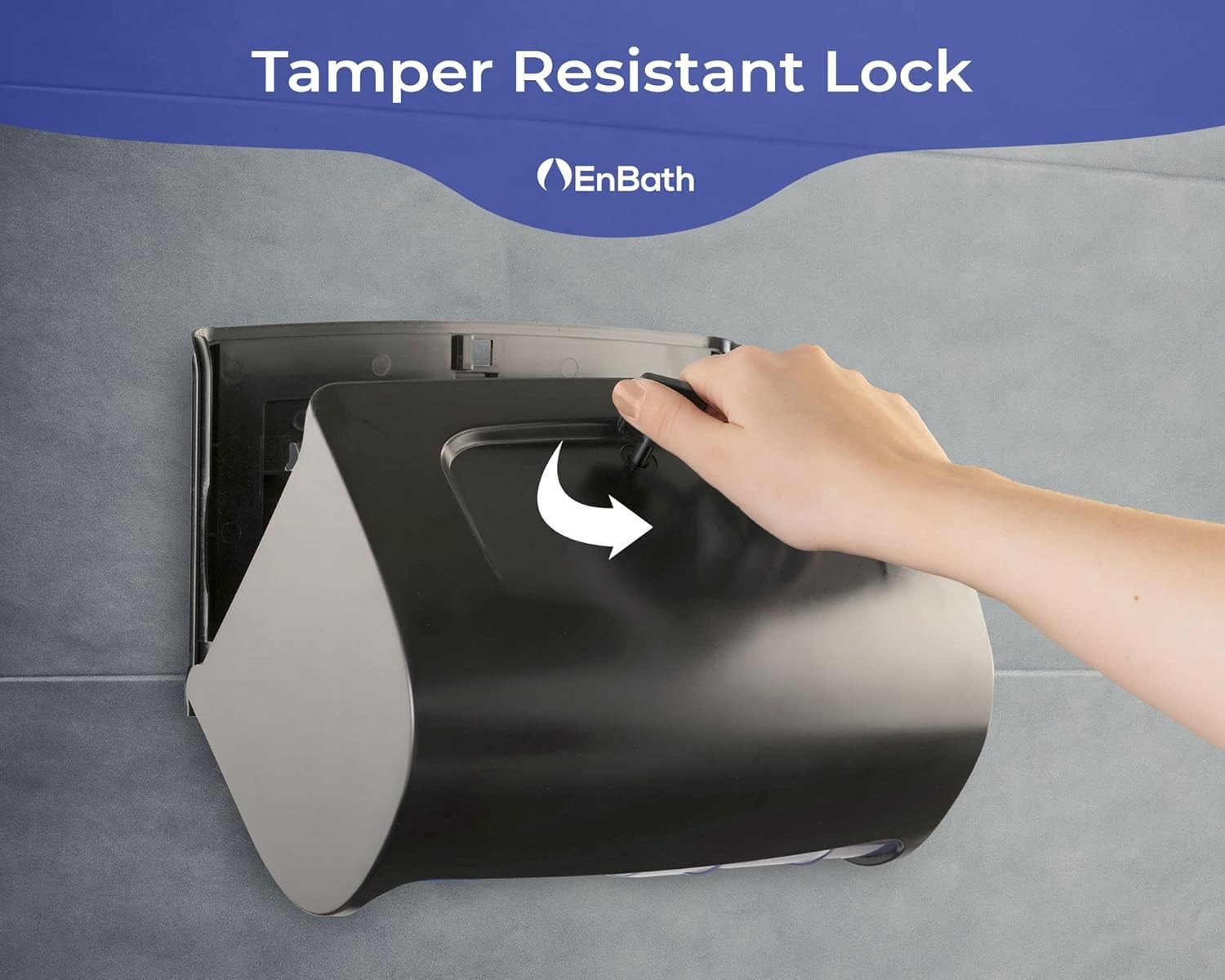 Toilet Paper Dispenser Wall Mount Double Roll Locking Commercial Bathroom Acc…