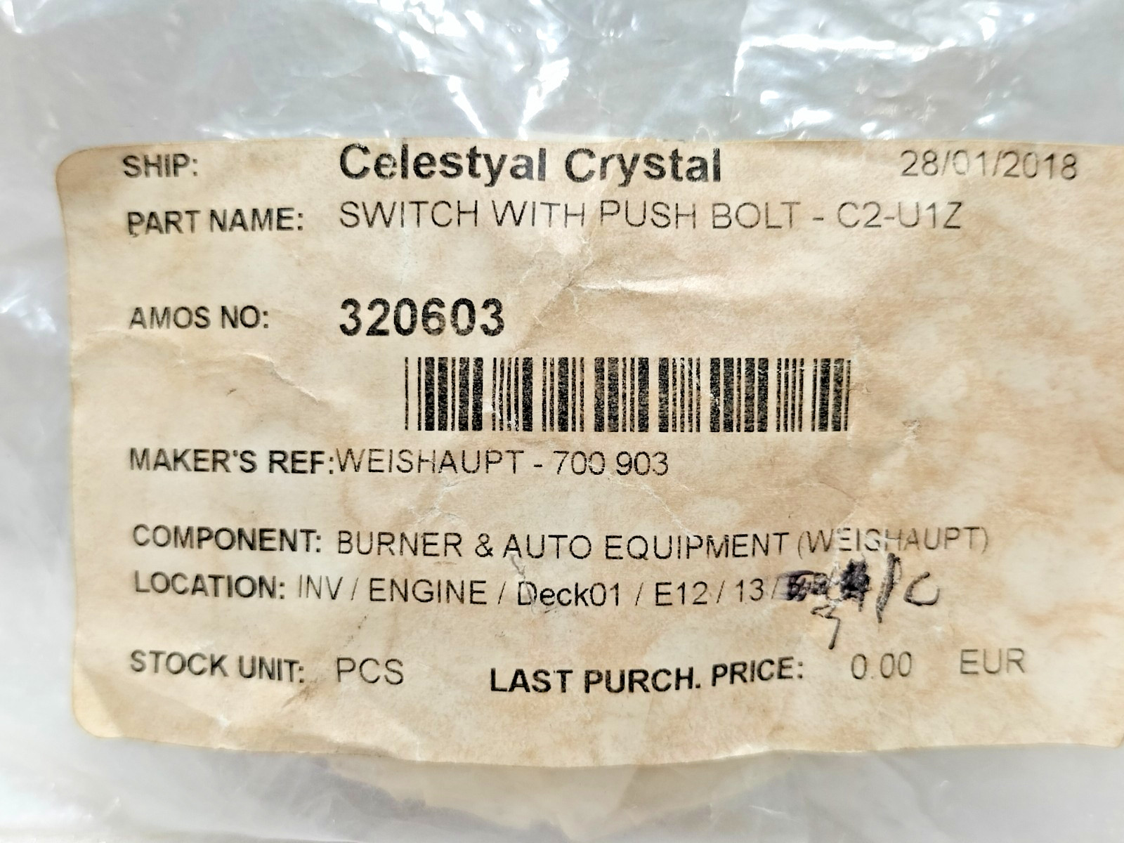 BERNSTEIN C2-U1Z LIMIT SWITCH 600.8101.001 IP30