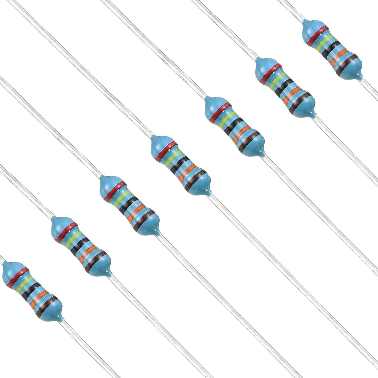100Pcs 30 Ohm Resistor, 1/4W (0.25W) Metal Film Fixed Resistor, Tolerance +/-1%
