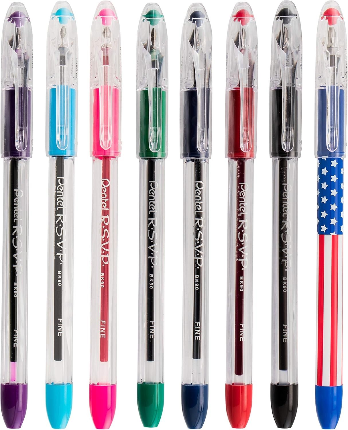 Ergonomic RSVP Ballpoint Pen Set – Black Ink 0.7mm, Pack of 5 for Everyday Use