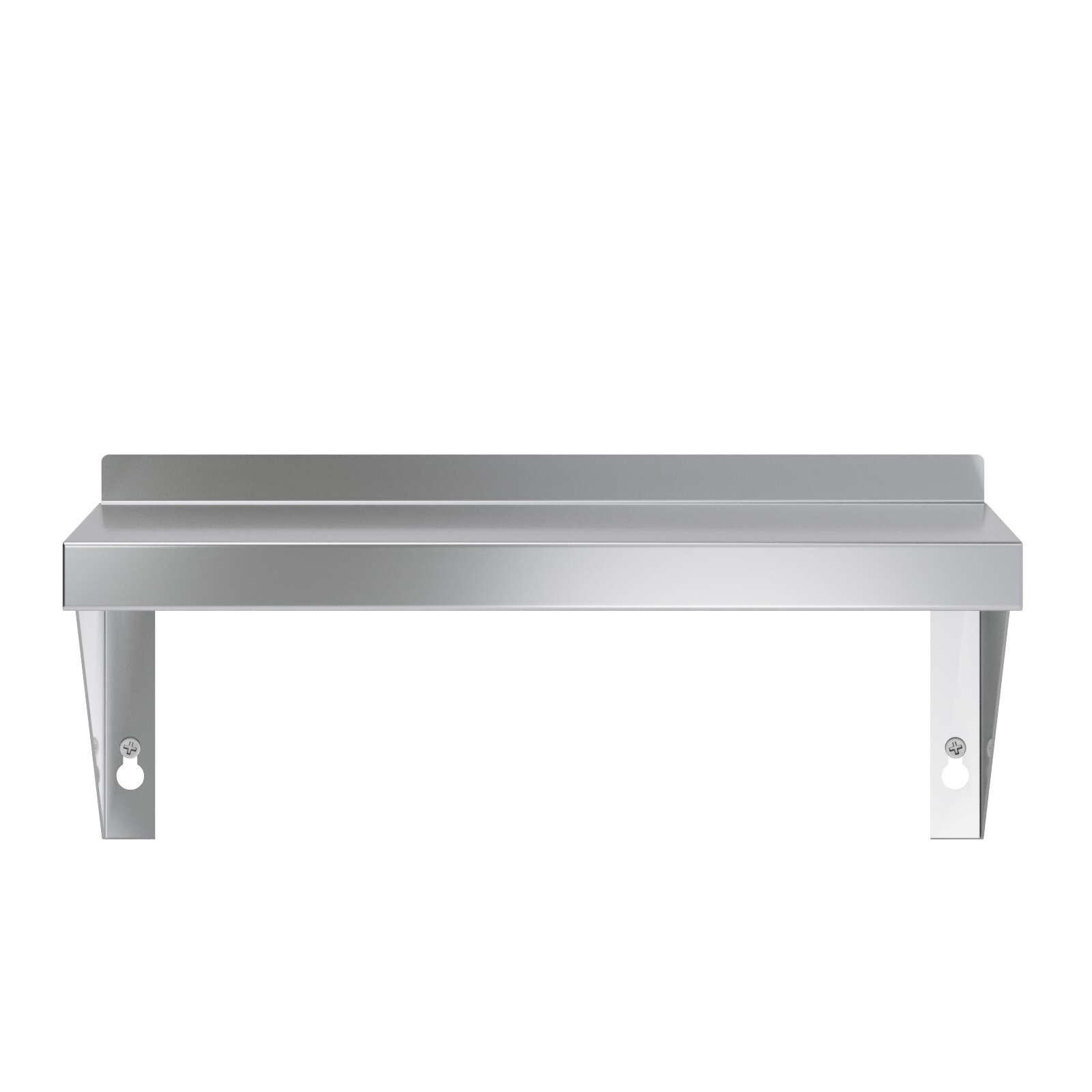 8 in. x 16 in. Stainless Steel Wall Shelf With Squared Edge