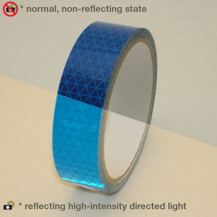 Oralite Microprismatic Conspicuity Tape (V92-DB-COLORS): 1 in. x 30 ft. (Blue)