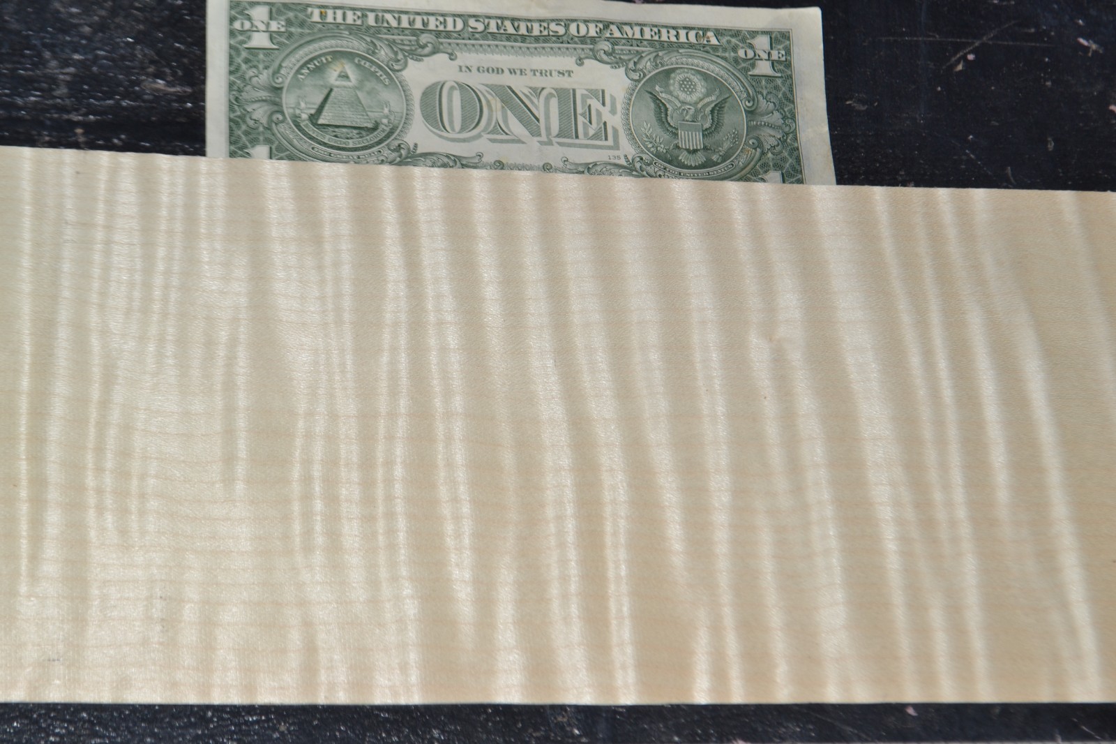 Flame Maple Raw Wood Veneer Sheet 5 x 41 inches 1/42nd BLEMISHED 35137-82