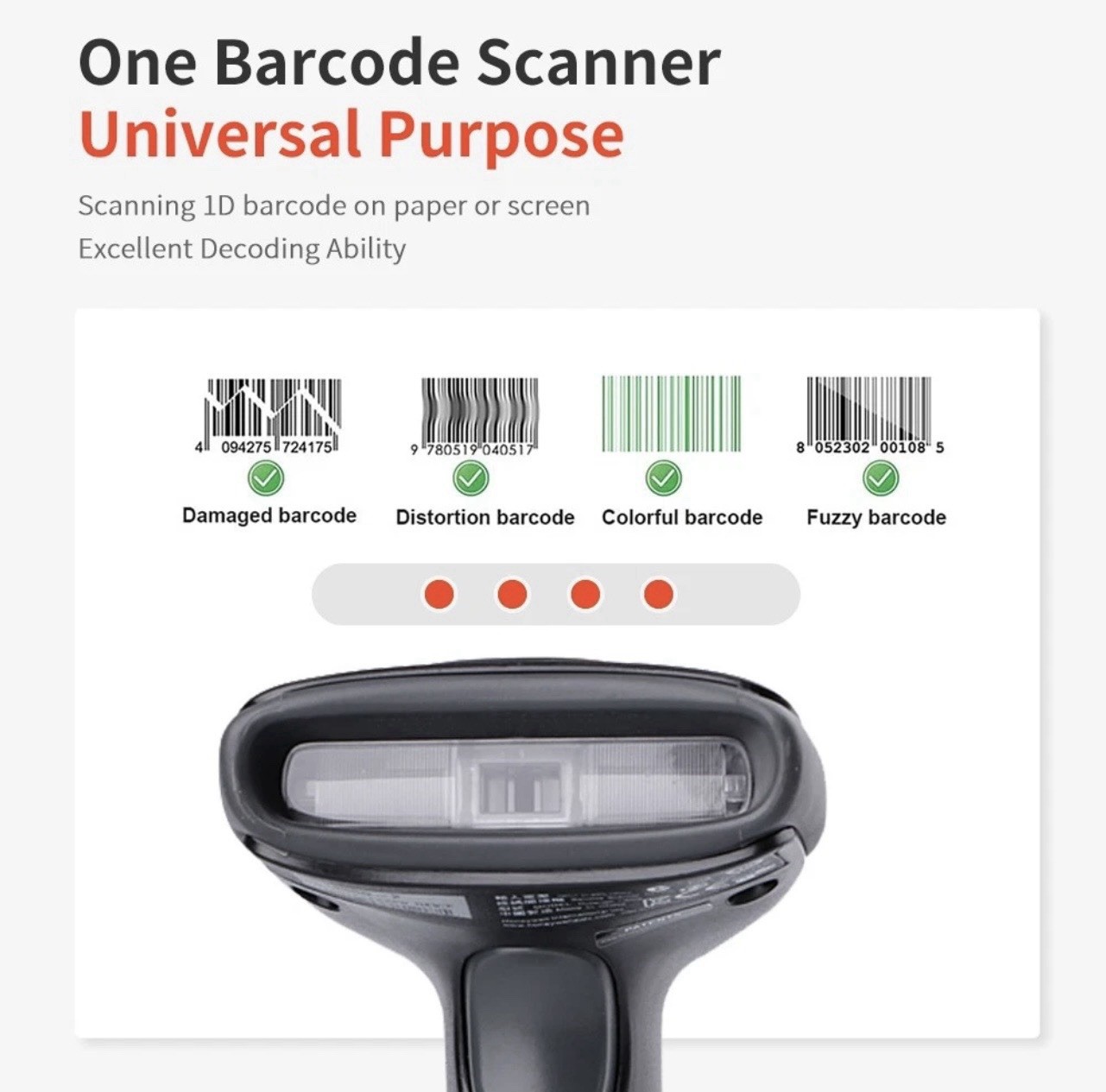 Honeywell 1300G USB Barcode Scanner Kit, Model 1300G-2USB Brand New