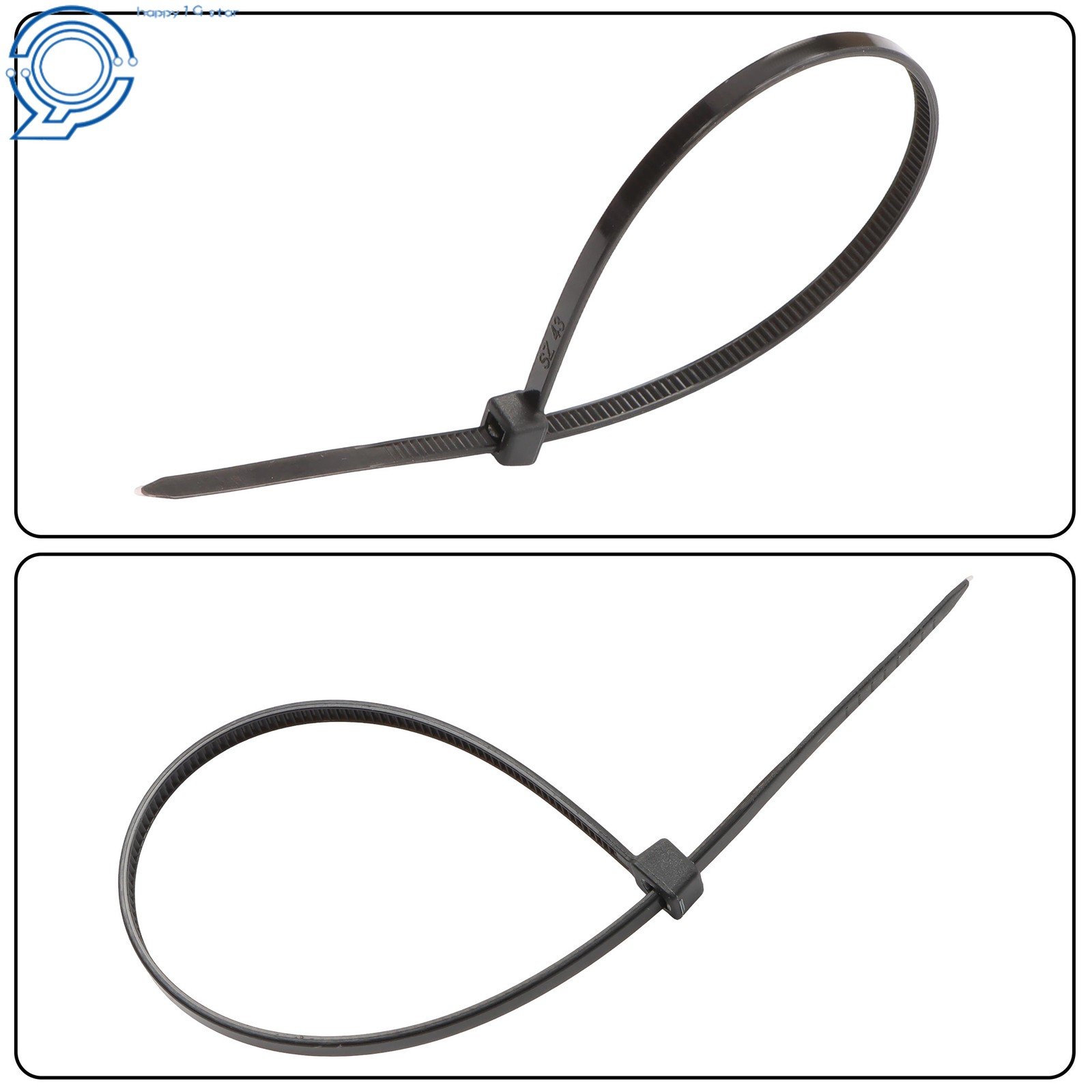 8″ Zip Ties 5000 Pack Heavy Duty 40lb Black Uv Cable Ties 0.14″ Max 185°F