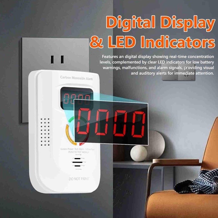Combination Natural Gas and Carbon Monoxide Detector Plug in 2-in-1.