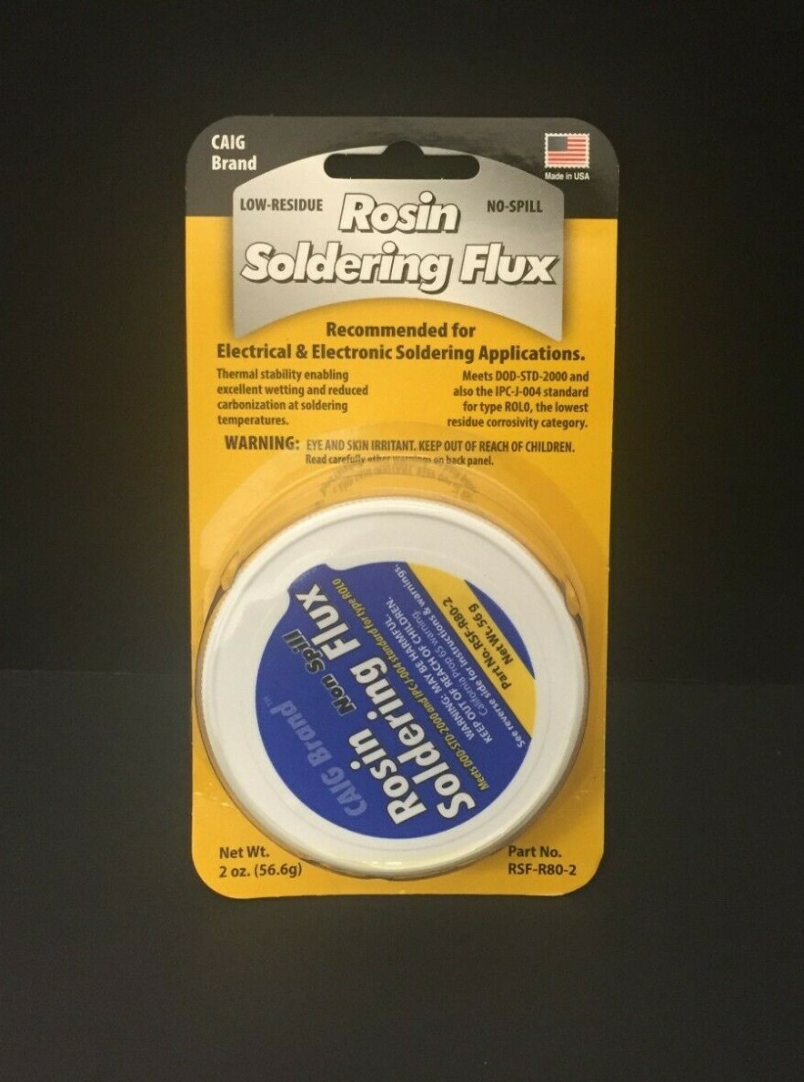 CAIG RSF-R80-2 – Rosin Soldering Flux – 2 oz. (56.6g) Jar – RMA Paste Flux – NEW