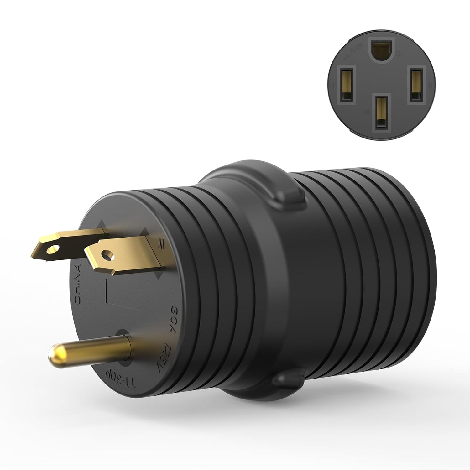 50 Amp to 30 Amp RV Adapter NEMA 14-50P to TT-30R Electrical Plug Converter