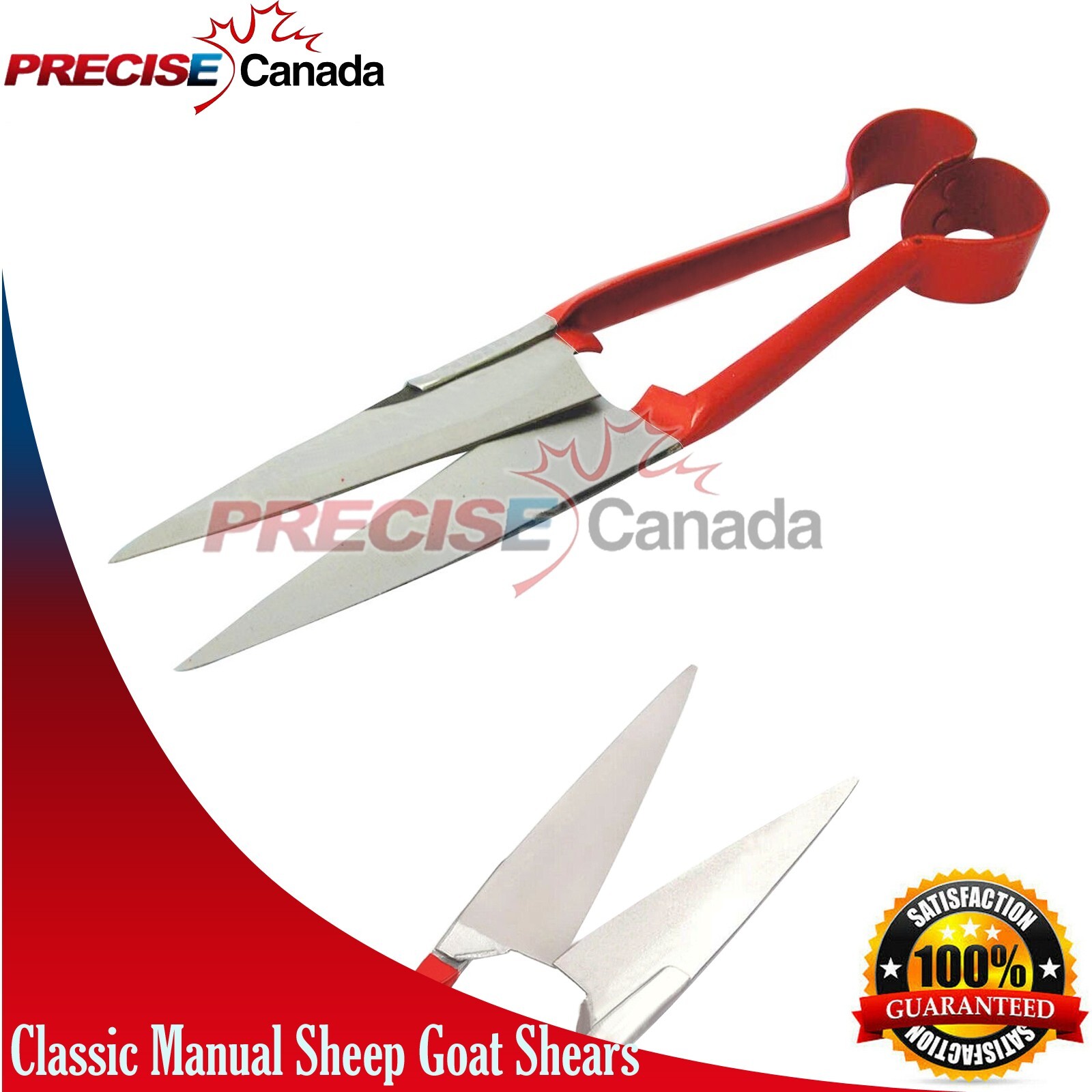 Classic Manual Sheep Goat Shears Veterinary Instrument Sharp Blade Color Red