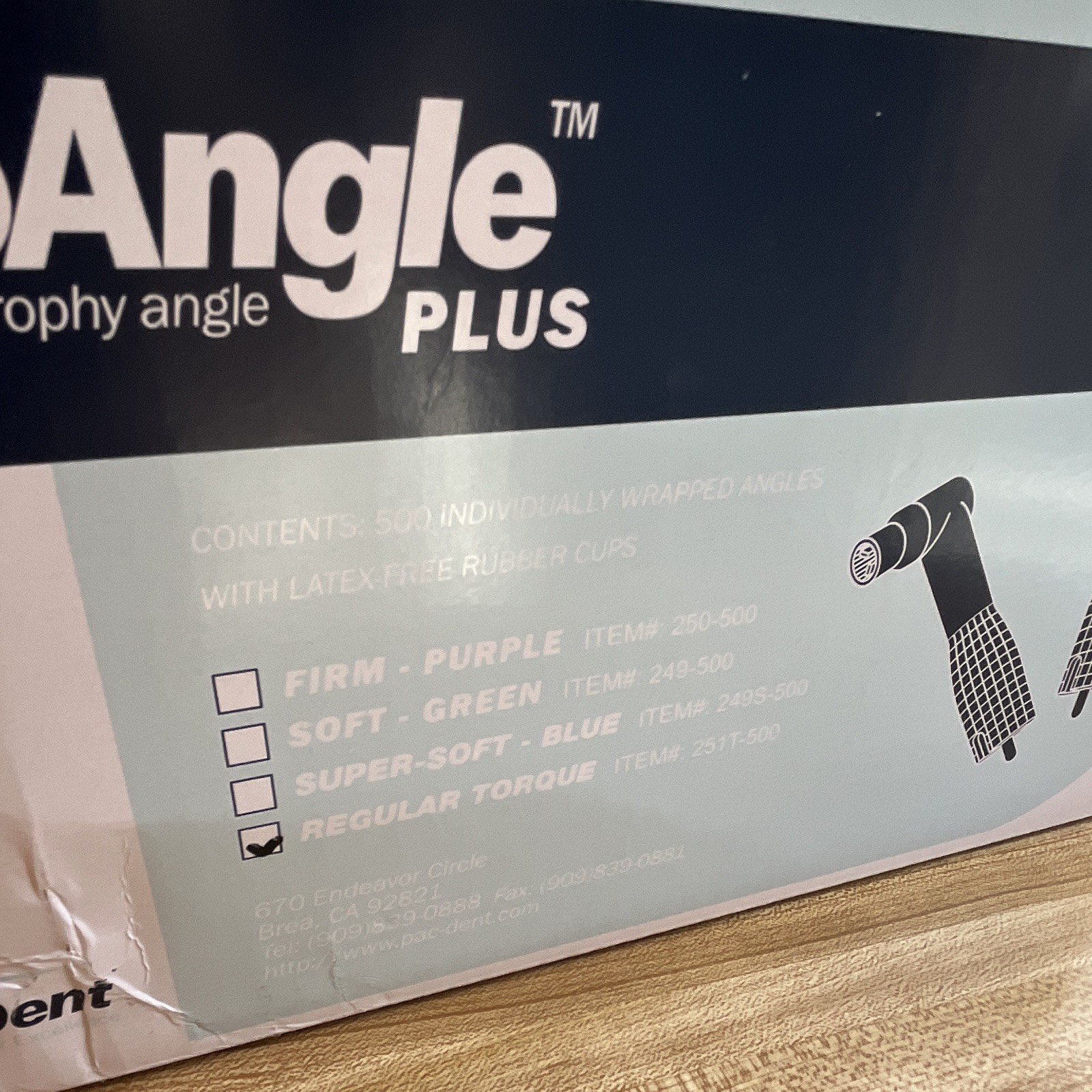 Pac-Dent ProAngle Plus Prophy Angles Latch-Type Regular Torque 251T-500 (500)