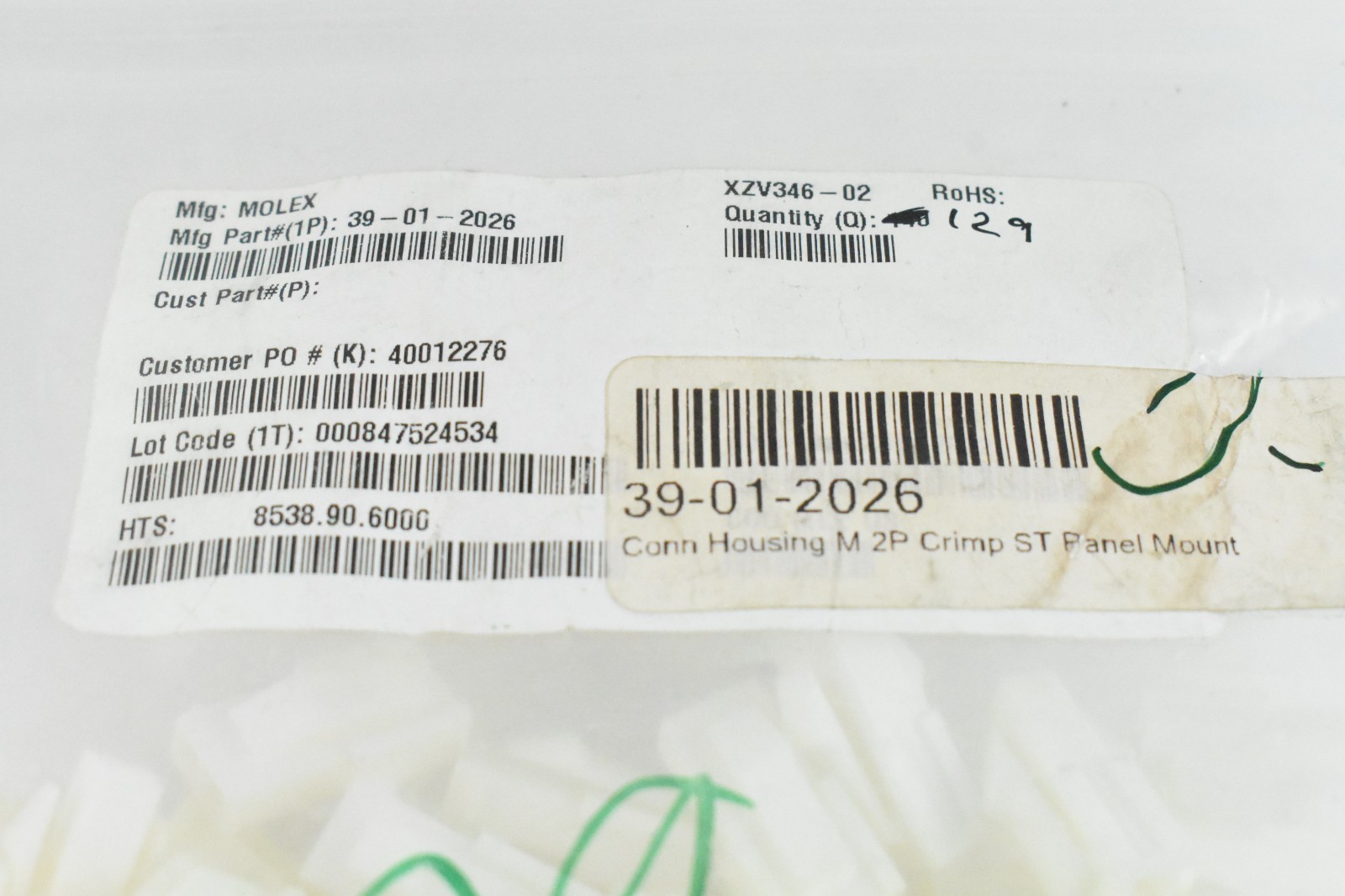 Molex 30-01-2026 Qty Of 129