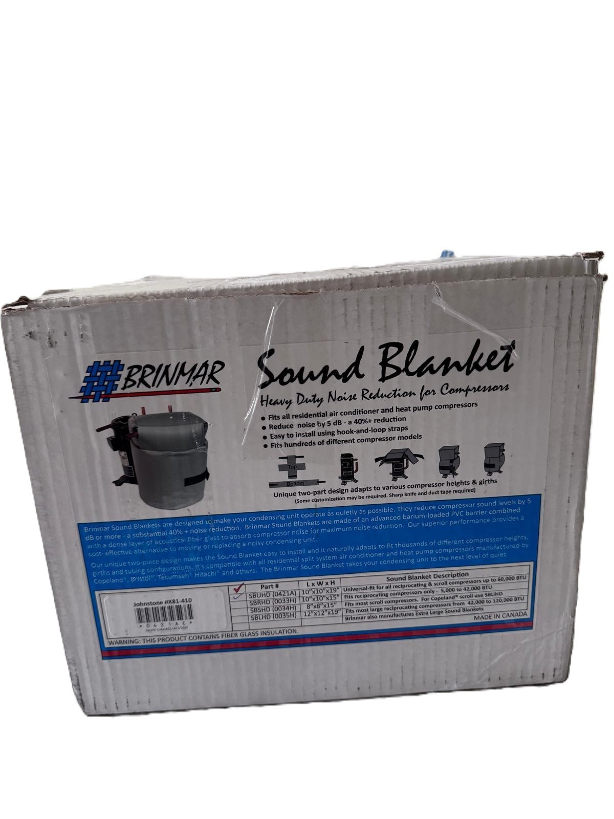 SBUHD Universal-Fit Sound Blanket for Compressor to 10″ x 10″ x 19″ (#0421AC)