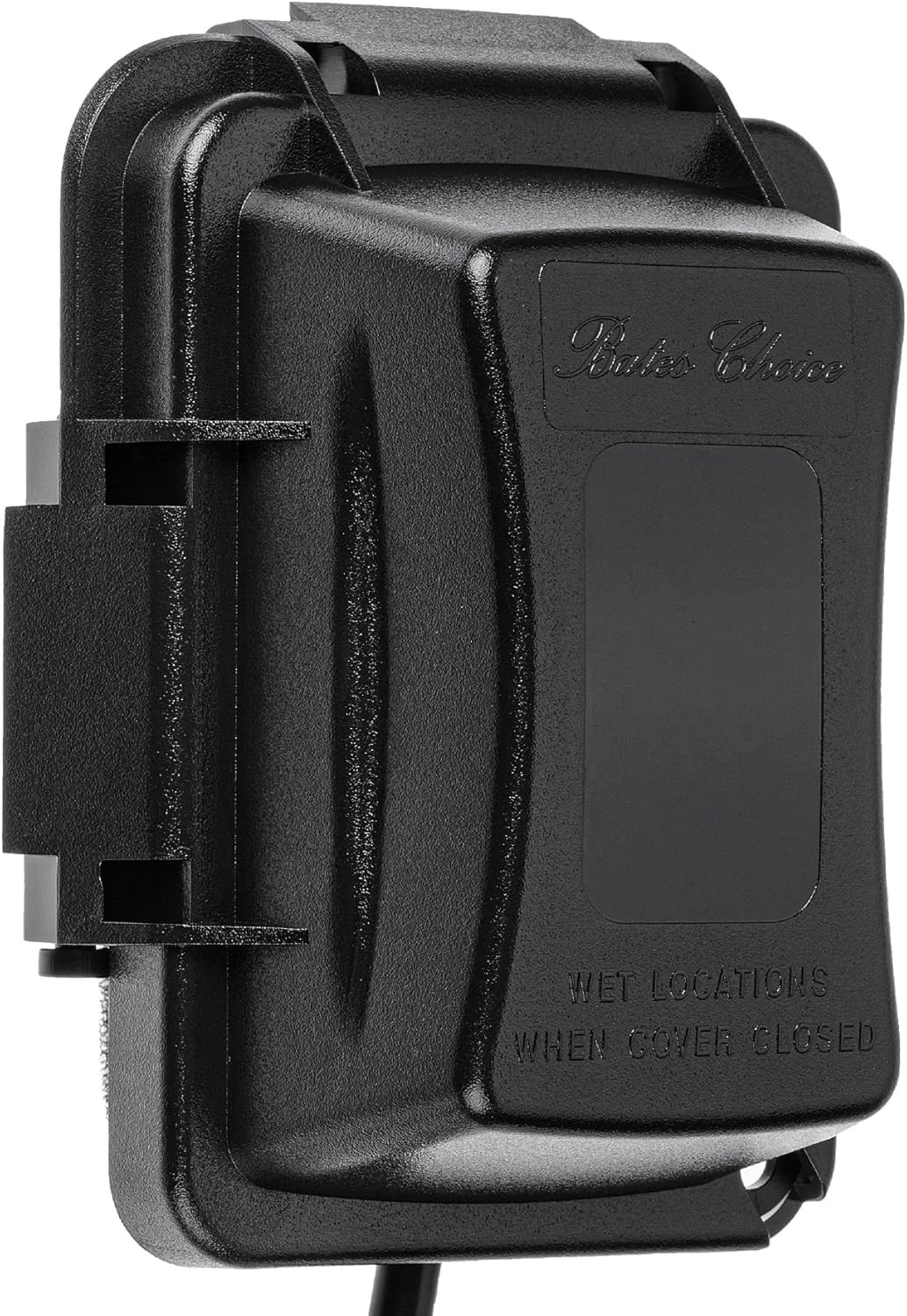Bates Weatherproof Outdoor Outlet Cover 1-Gang Electrical Receptacle Black