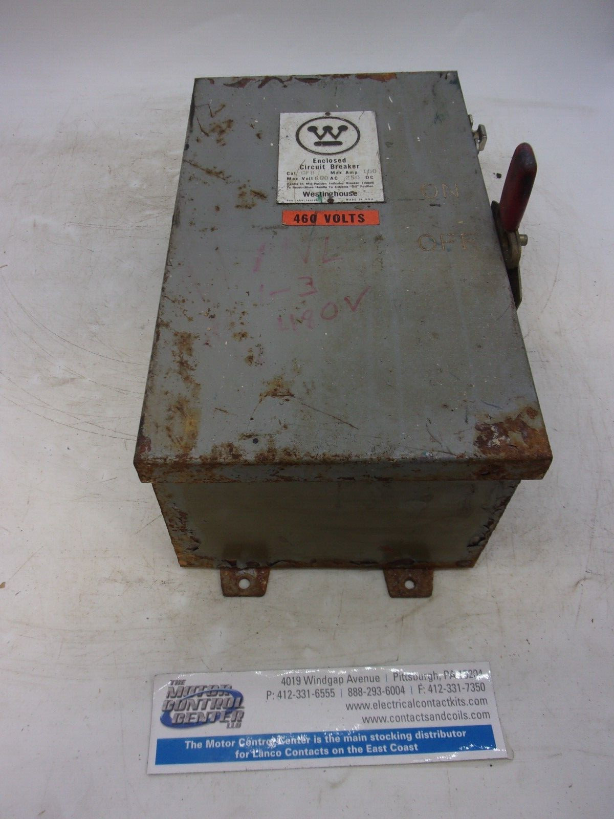CFB-WESTINGHOUSE-BREAKER DISCONNECT,3P,100A MAX,600V,NEMA 1, FB3040L BREAKER