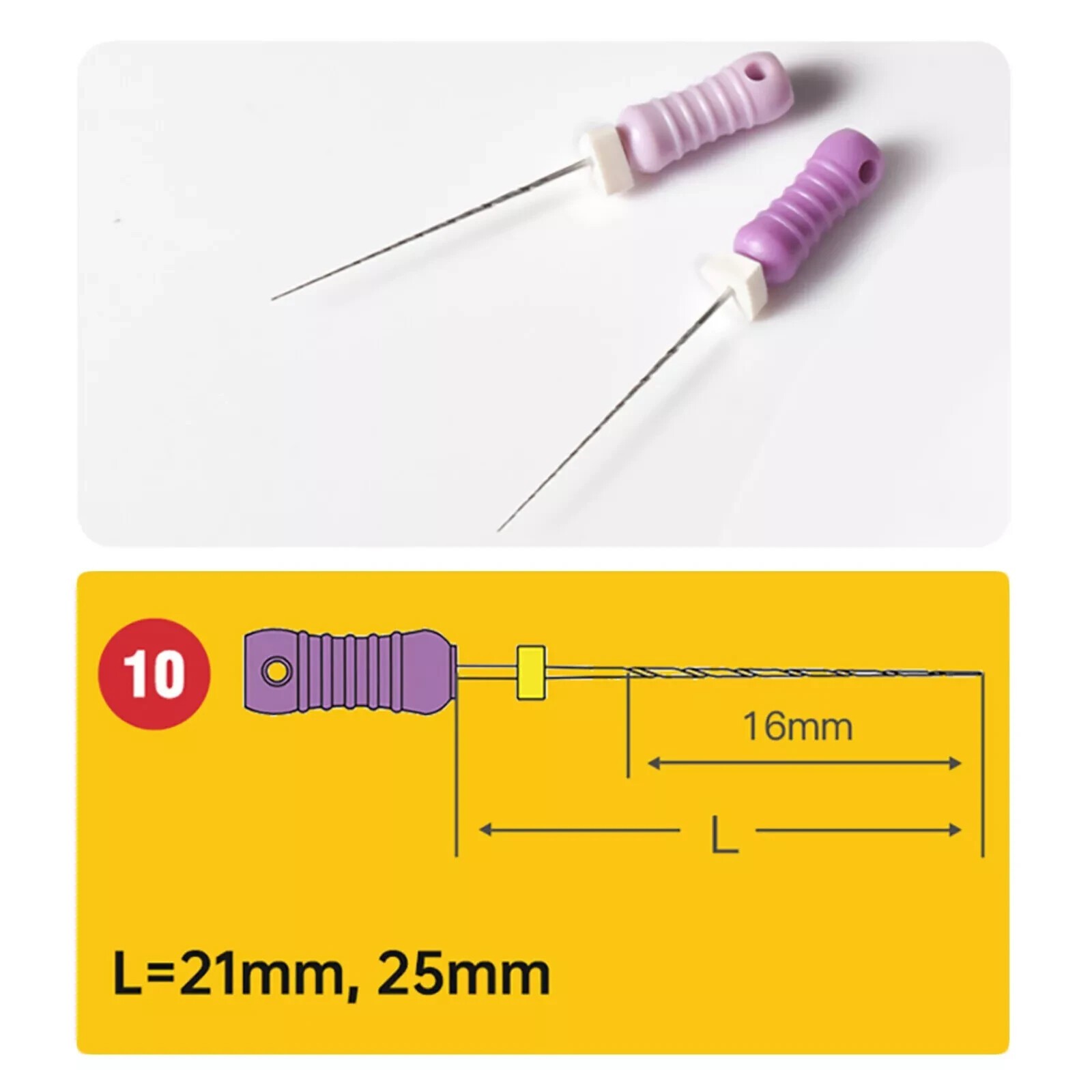6Pcs/Pack Dental D Finders Endodontic Files 21/25mm For Calcified/Curved Canals
