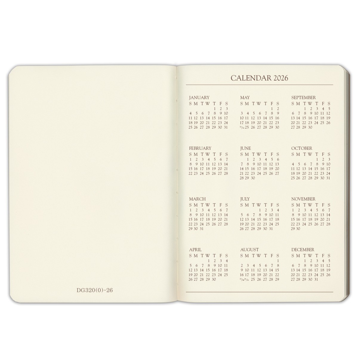 Gallery Leather Daily Planner 2027, 12 Months, Desk Calendar Notebook, 8 x 5.5″