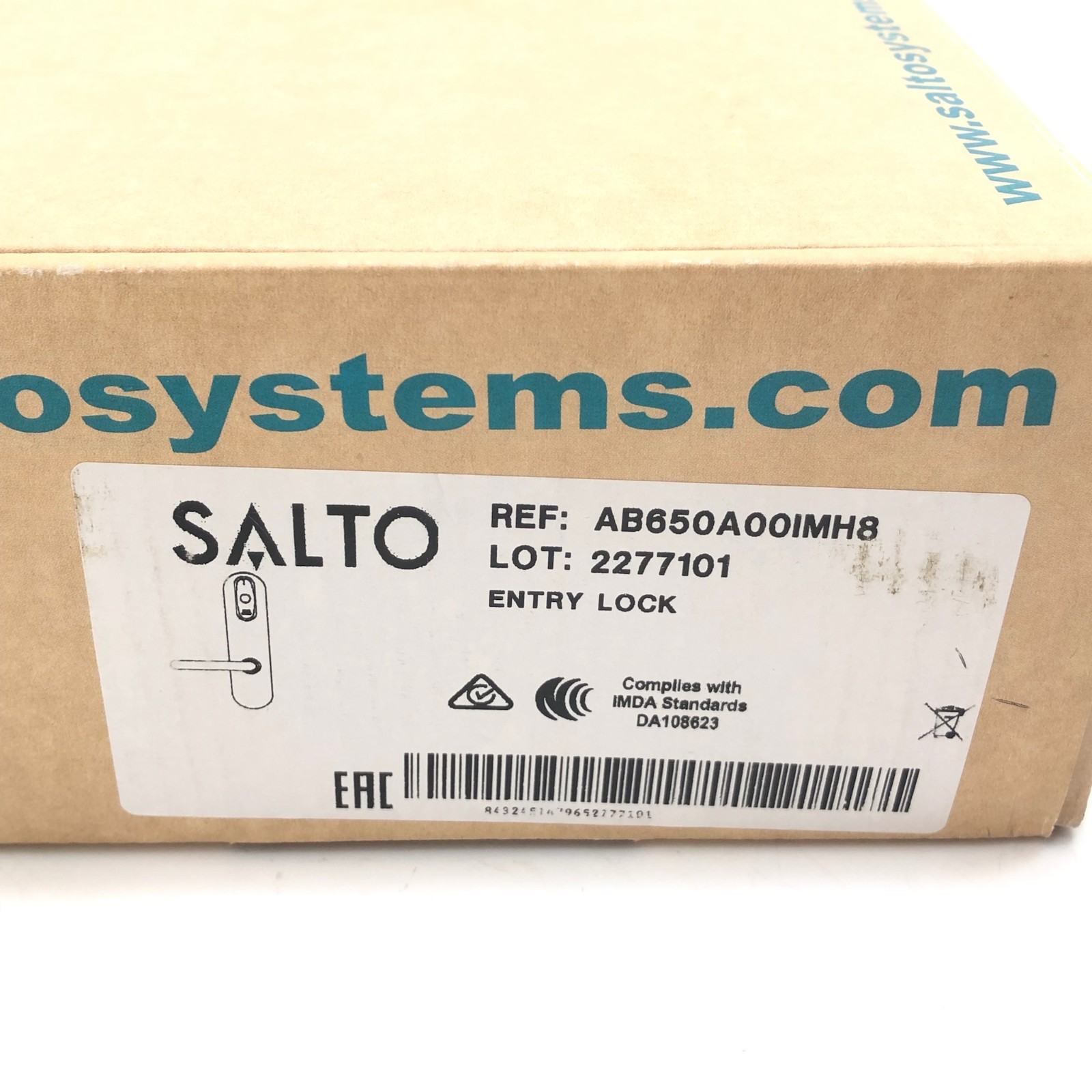 NEW Salto AB650A00IMH8 XS4 Original+ ANSI Half-Escutcheon RF Reader Doorhandle