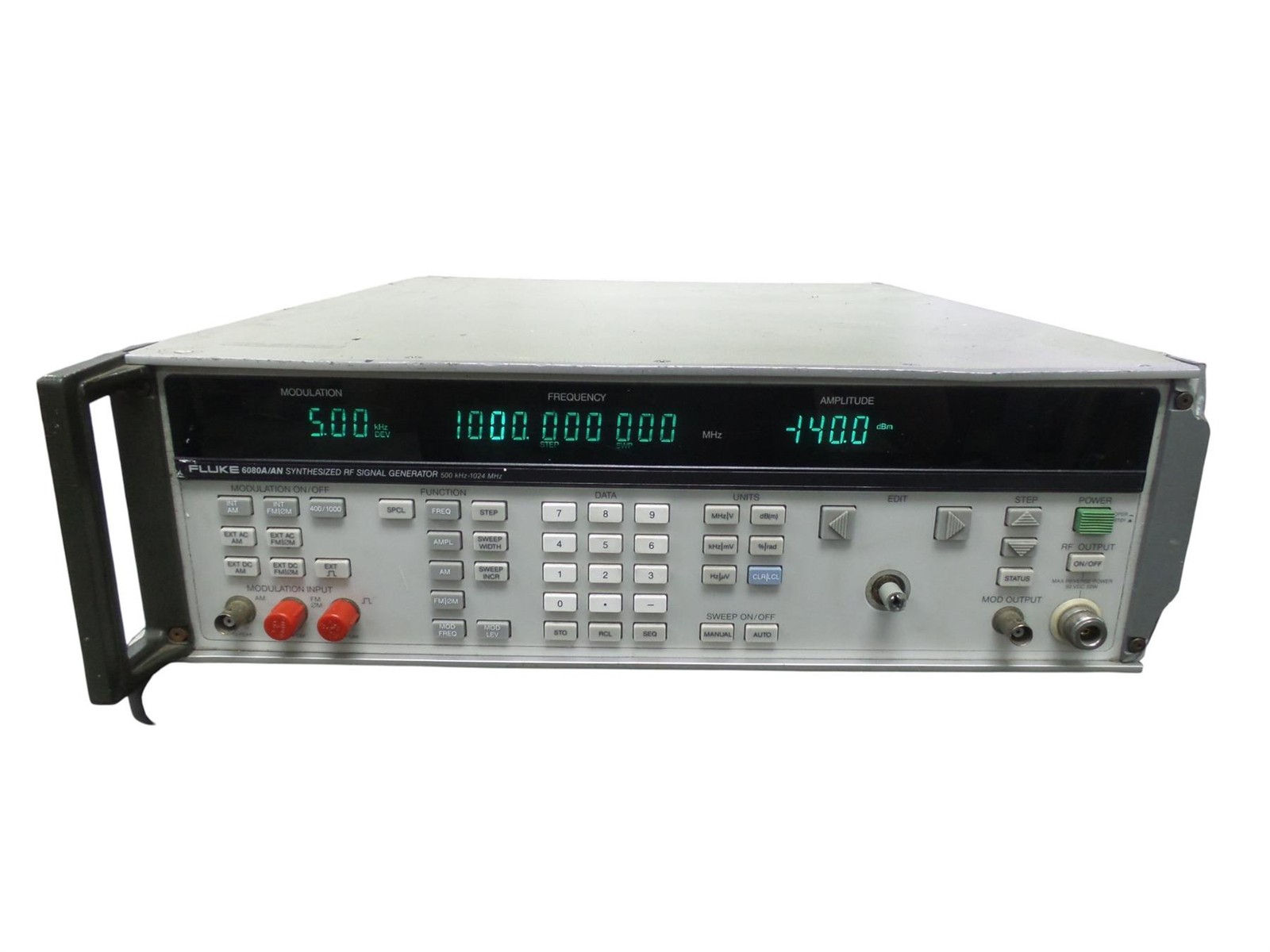 Fluke 6080A/AN Synthesized RF Signal Generator 500KHZ-1024MHZ -Free shipping