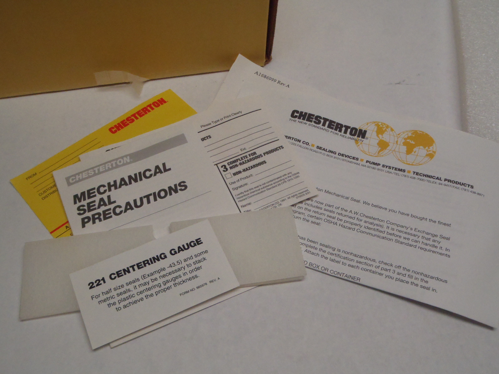 Chesterton 221-31 SPK CB/SC 626466 Mechanical Seal Kit Shaft Size 31.000 FKM
