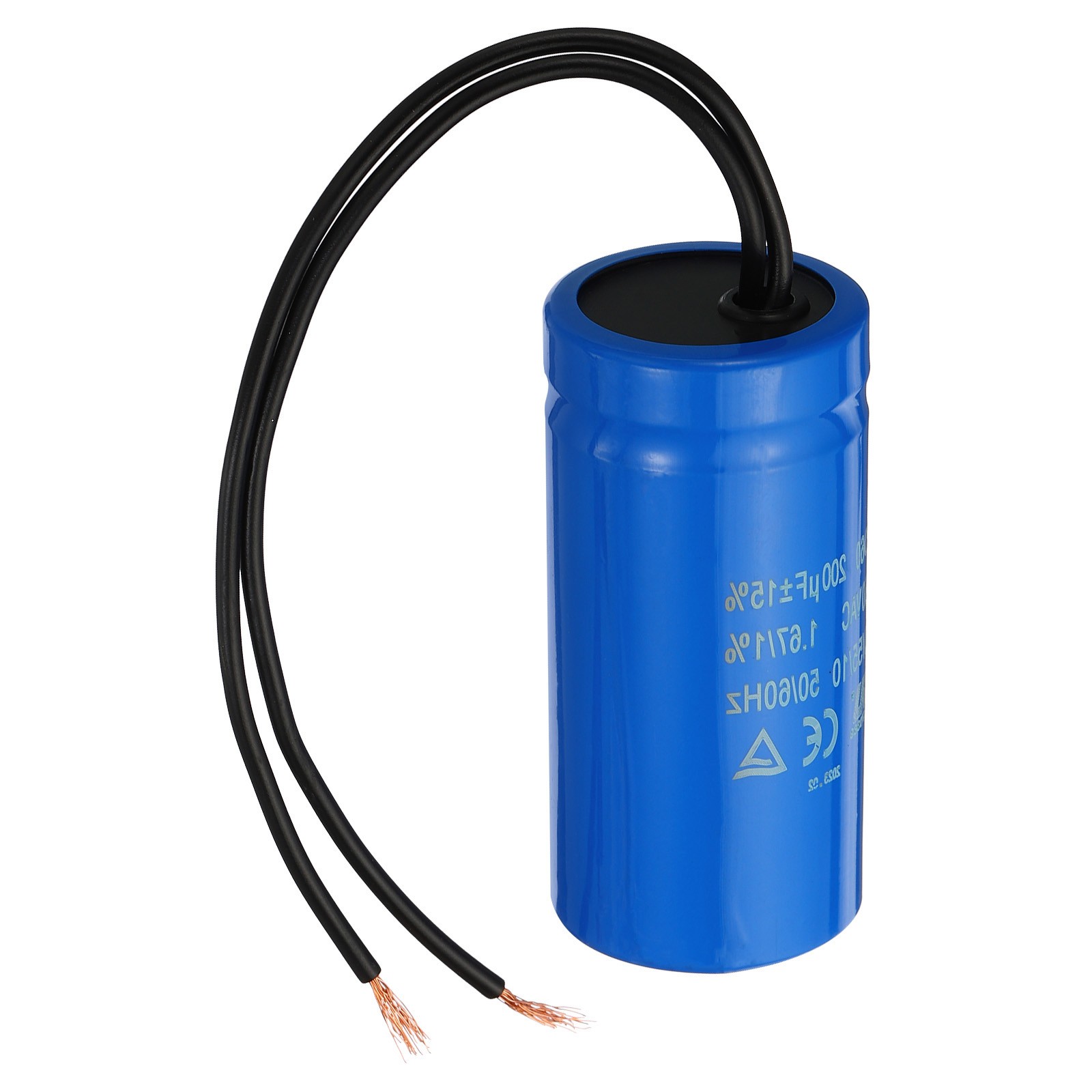 Motor Start Capacitor 200uF 250VAC 2 Wires 50/60Hz for ELECTRIC MOTOR RUNNING