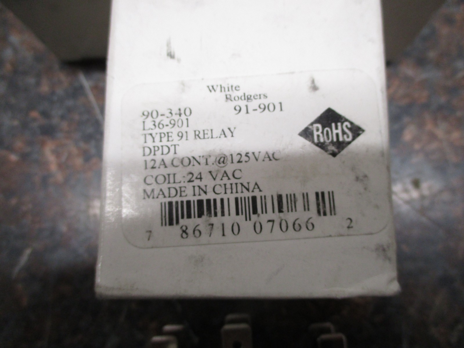 LOT OF 5 NEW White Rodgers Type 91 relay 12FLA 60LRA 125VAC 90-340 – 91-901