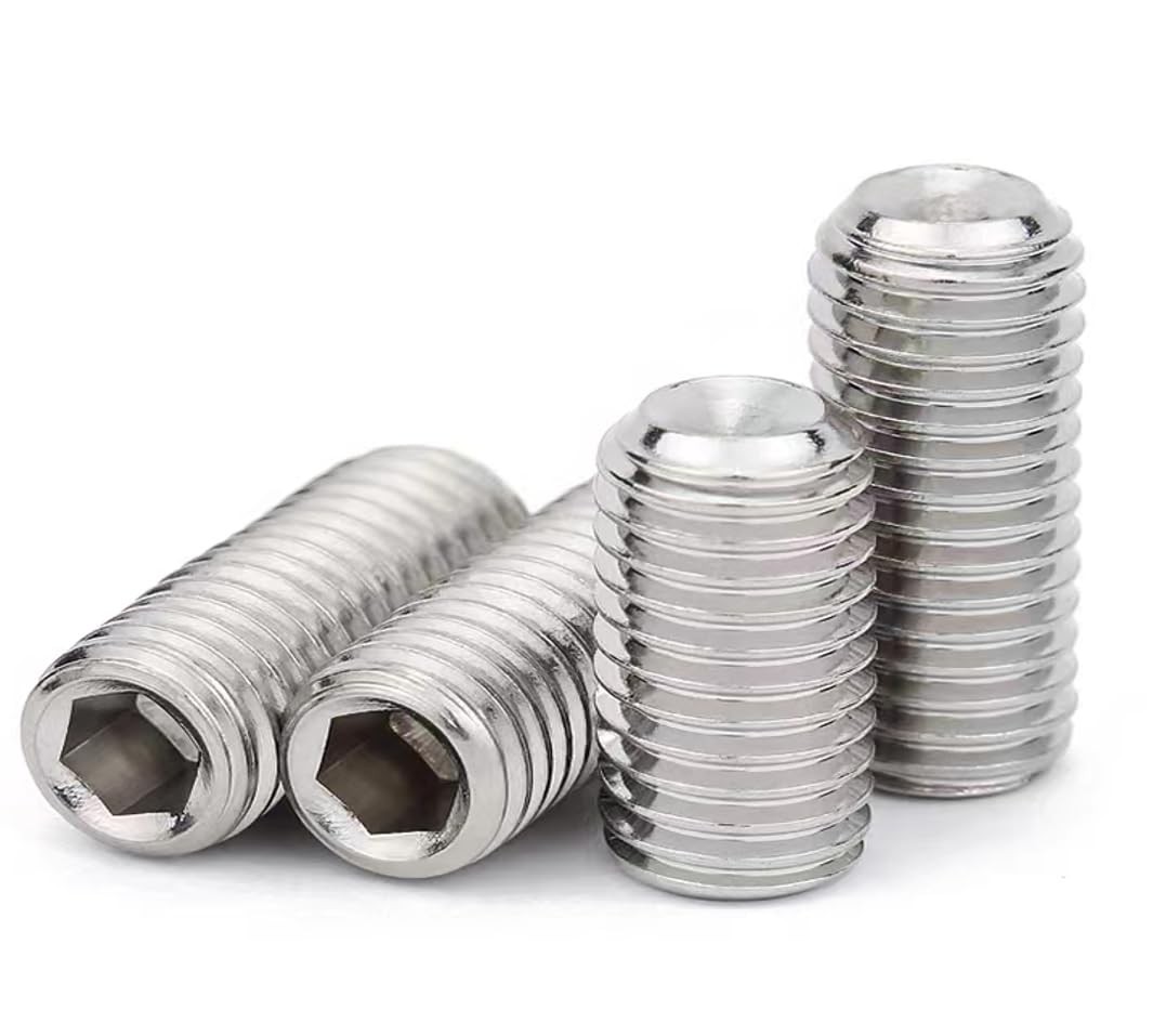 QBJFY M12-1.75x12mm Set Screws 8 Pcs Stainless