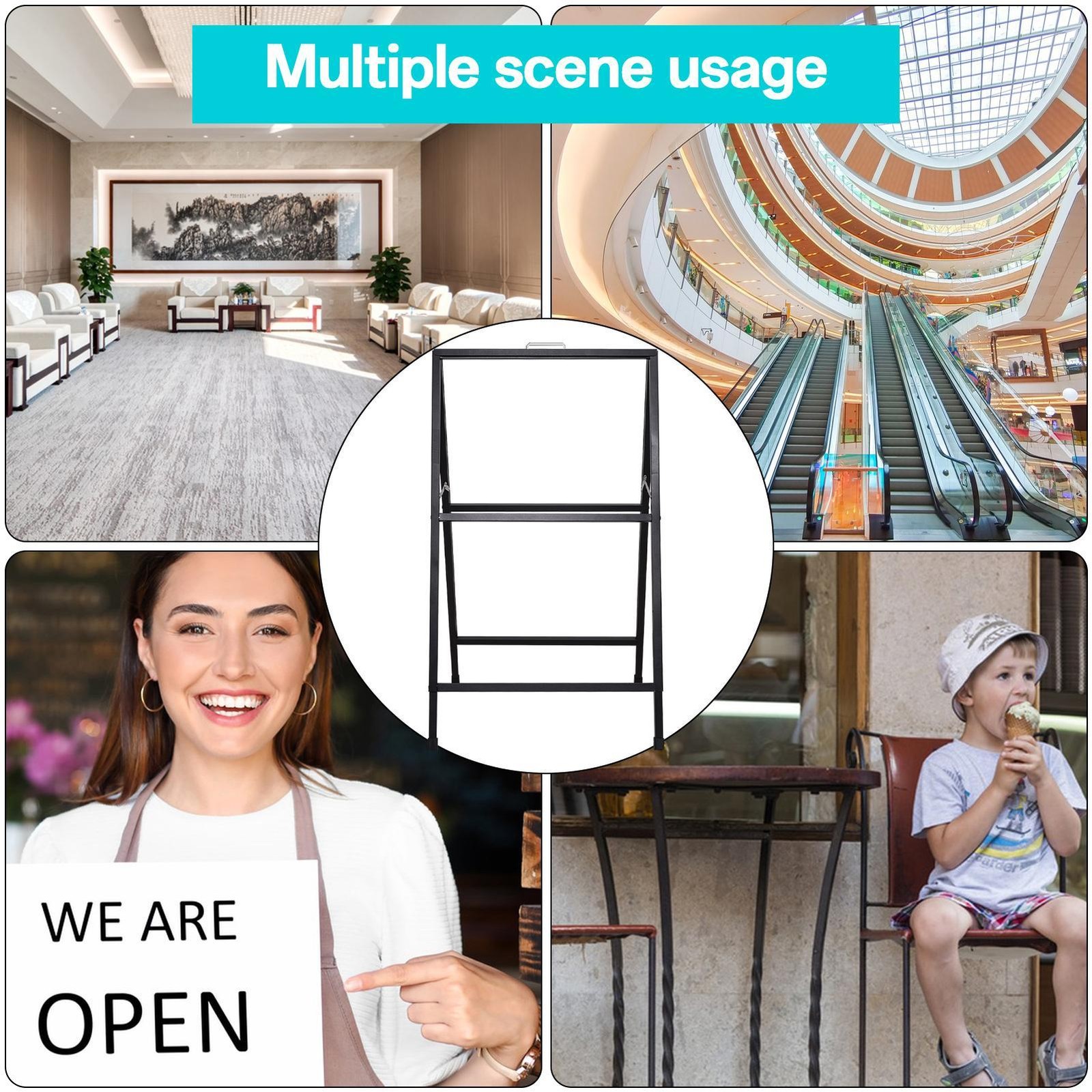 24 x 36 Inch A Frame Sign Portable Double-Sided Folding Sandwich Board Outdoor