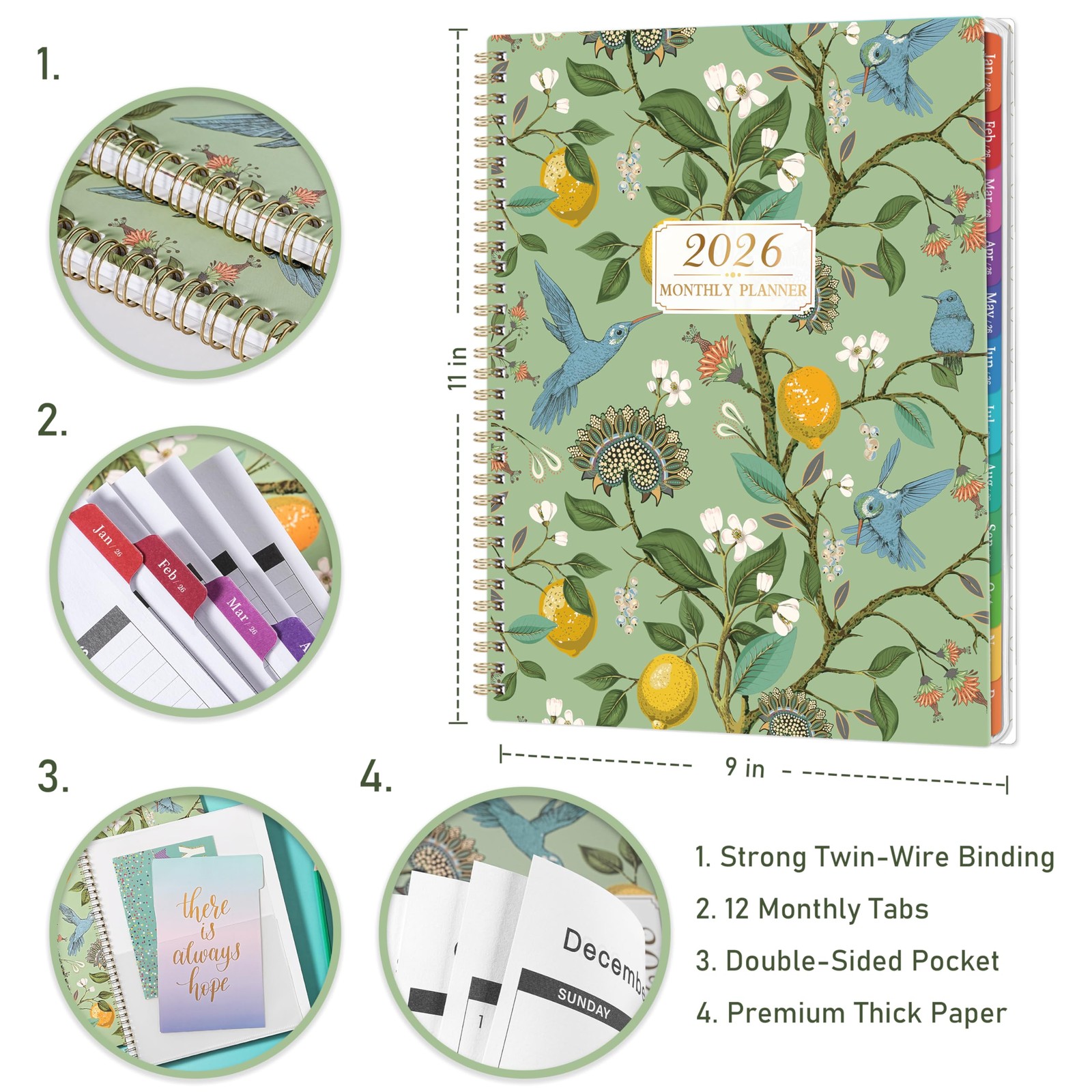 2026 Monthly Planner – 2026 Planner, JAN 2026 – DEC 2026, 2026 Monthly Plann…