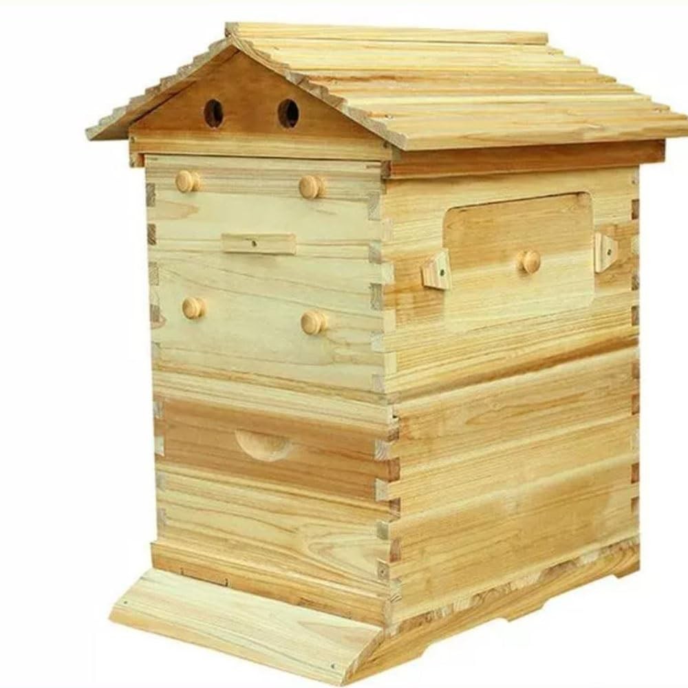 Automatic Honey Beehive Kit Beehive House with 7pcs Auto Ooze Beekeeping Frames