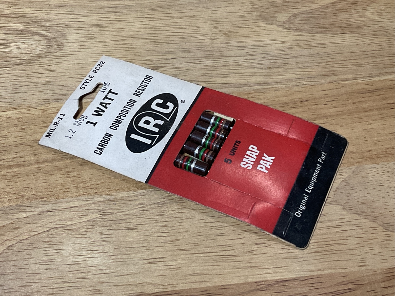 Vintage NOS IRC 1.2 Meg Ohm Resistor 1W Watt 10% Carbon Comp Mil-R-11 Style RC32