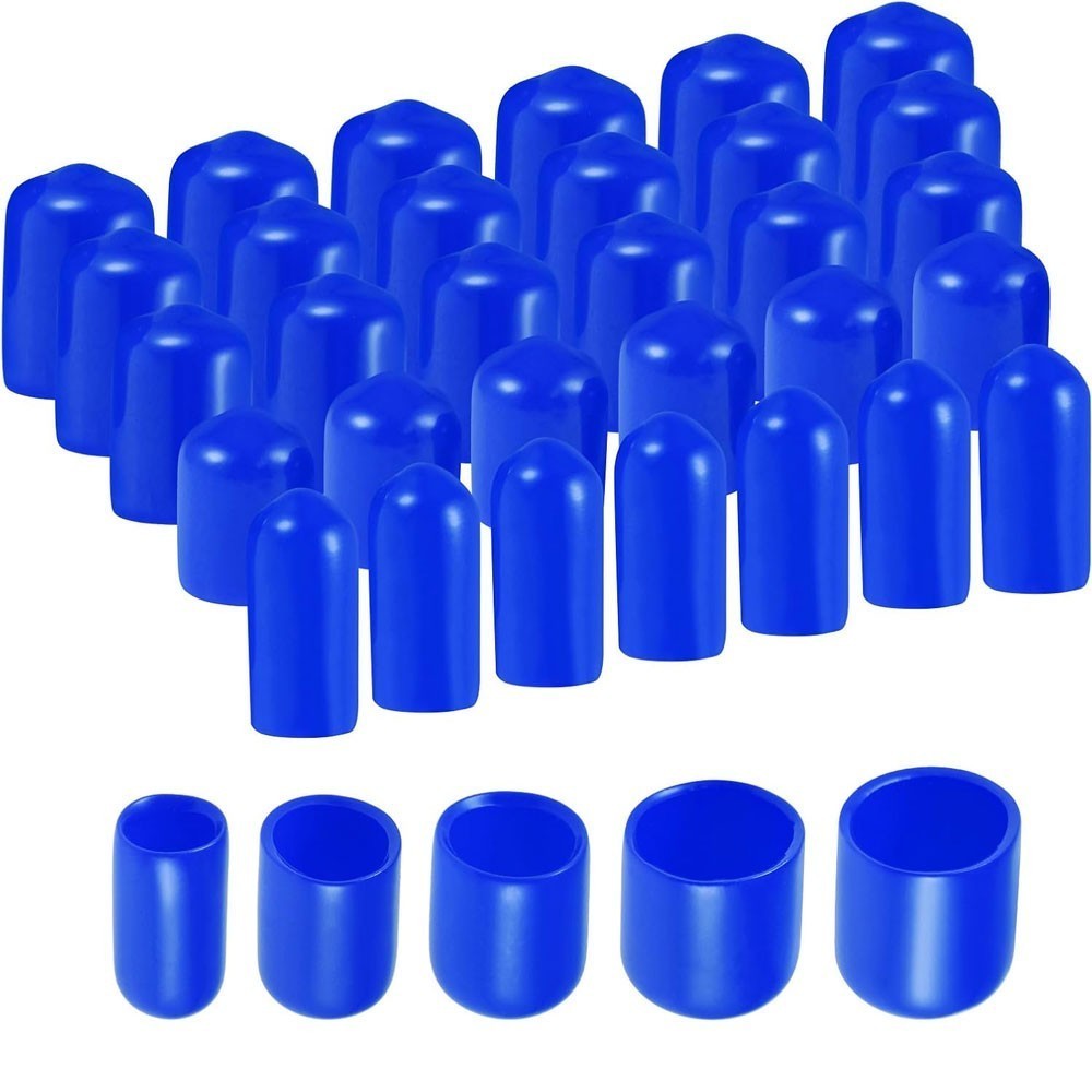 100pc Round Rubber End Cap Vinyl Cover Screws Bolts Tubes 6mm 9mm 12mm 16mm 19mm