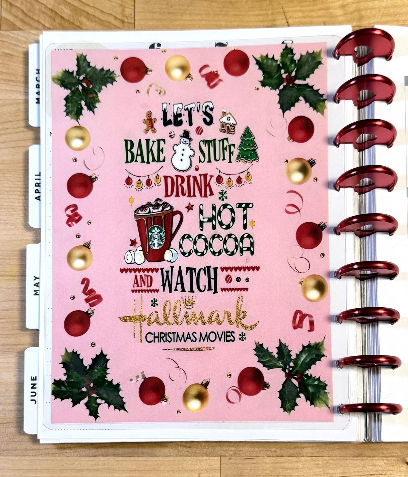 «Let’s Bake & Watch Hallmark Movies» Dashboard 4 use with Classic HAPPY Planner~