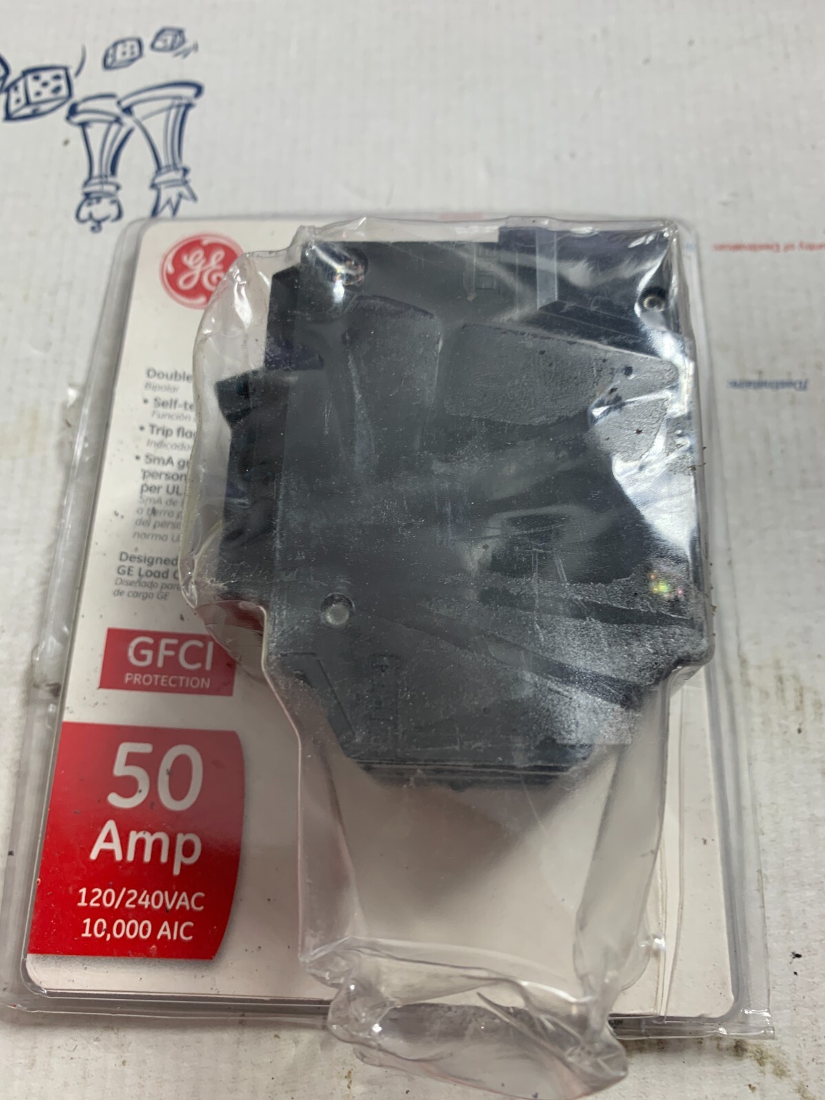 GE Ground Fault Circuit Interrupter 50A 120/240 VAC THQL2150GFT2P