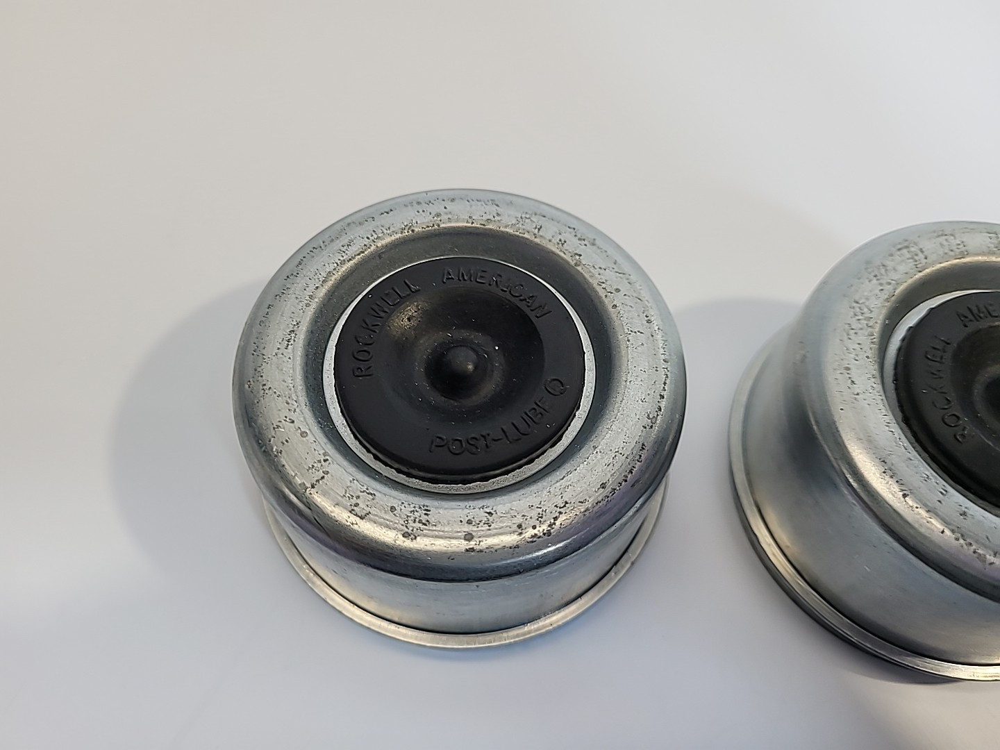 2 Trailer Axle Hub 8 Lug EZ Lube Drive in Dust Cap w/ Removable Grommet 2.72″ OD