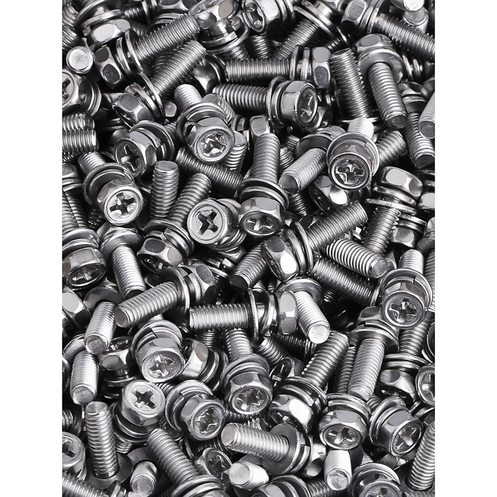 M3M4M5M6M8M10 A2 Stainless Phillips Hex Head Bolt Spring/Flat Washer Sems Screws