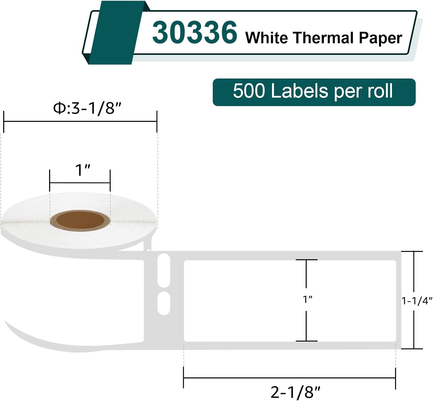 1″ x 2-1/8″ Multi-Purpose Labels 30336 for DYMO LabelWriter 450 Duo 25mm x 54mm