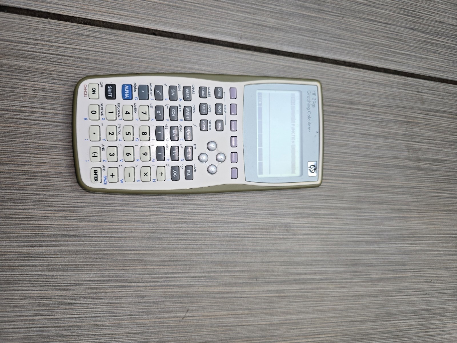 Hewlett Packard HP39gs Graphing Calculator no top cover used as is