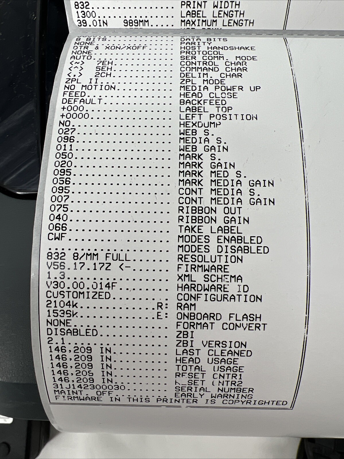Zebra GX420t 200 DPI Thermal Shipping Label Printer w/ Power Supply (Tested)