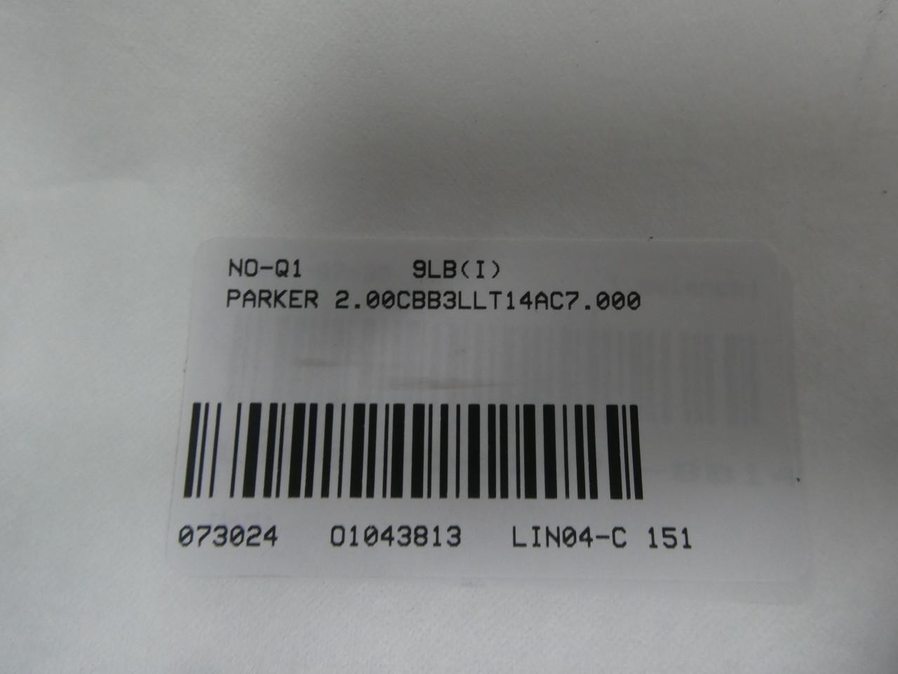Parker 2.00CBB3LLT14AC7.000 Double Acting Hydraulic Cylinder 2in 7in 1100psi
