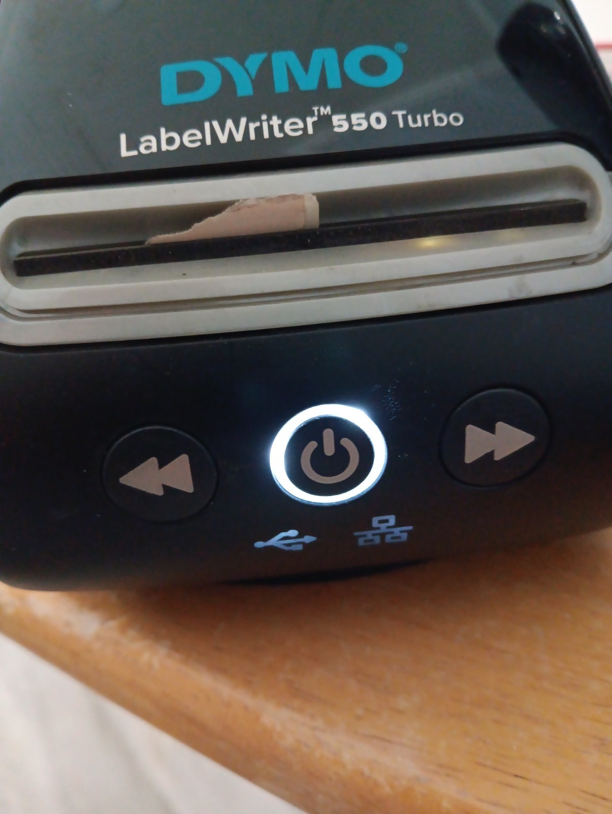 DYMO LabelWriter 550 Turbo Black Silver Thermal Label Printer w/On Power Chord