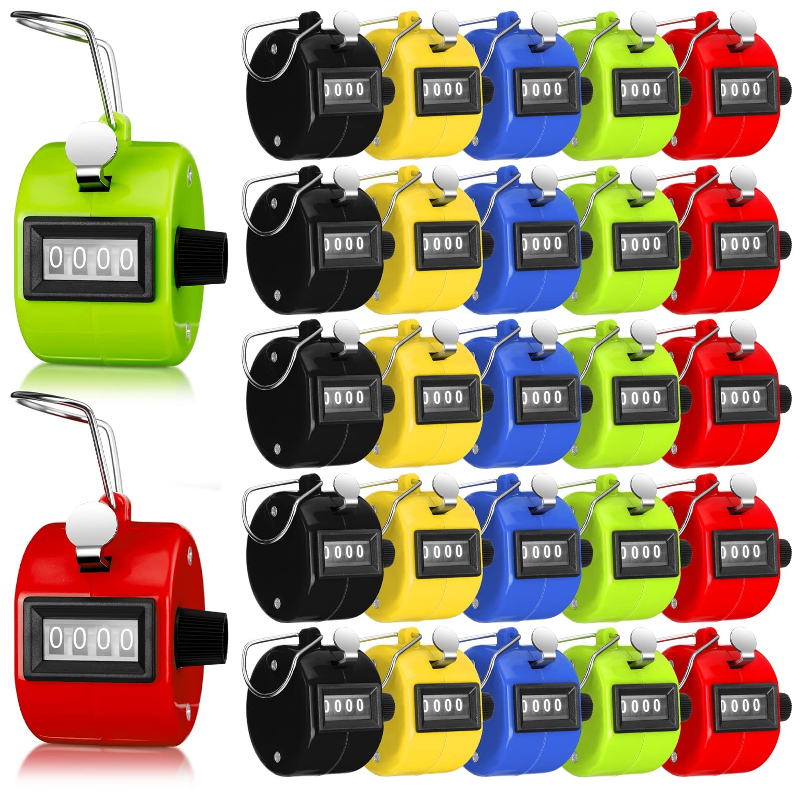 25 Pcs Hand Held Tally Counter 4 Digit Mechanical Palm Click Counter Handheld…