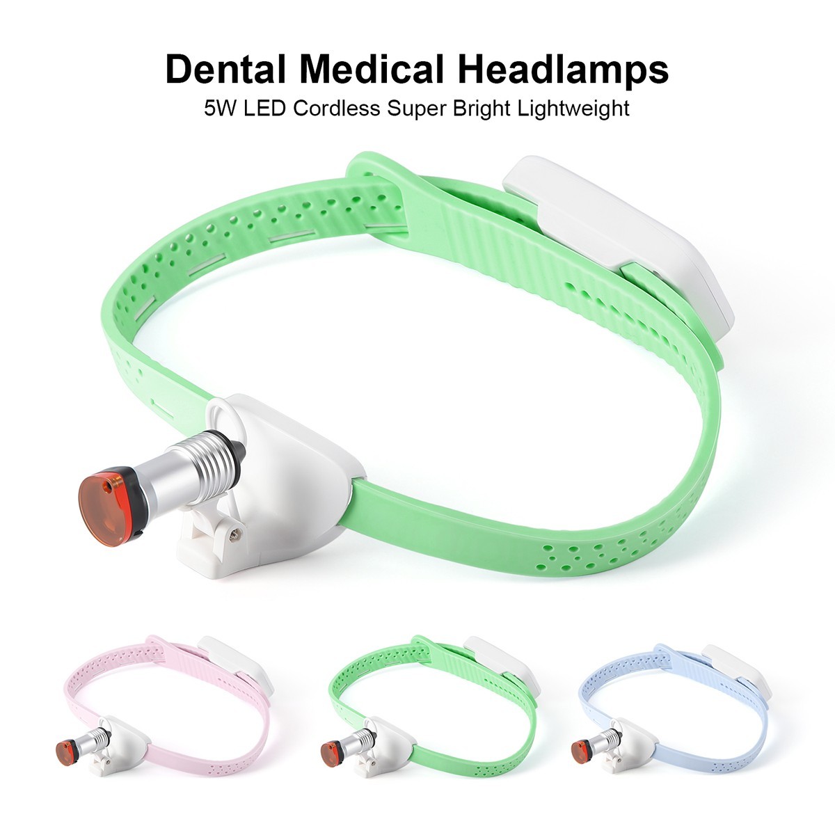 Dental LED Headlamp Cordless Laboratory 5W Surgical Head Light 15000-40000lux